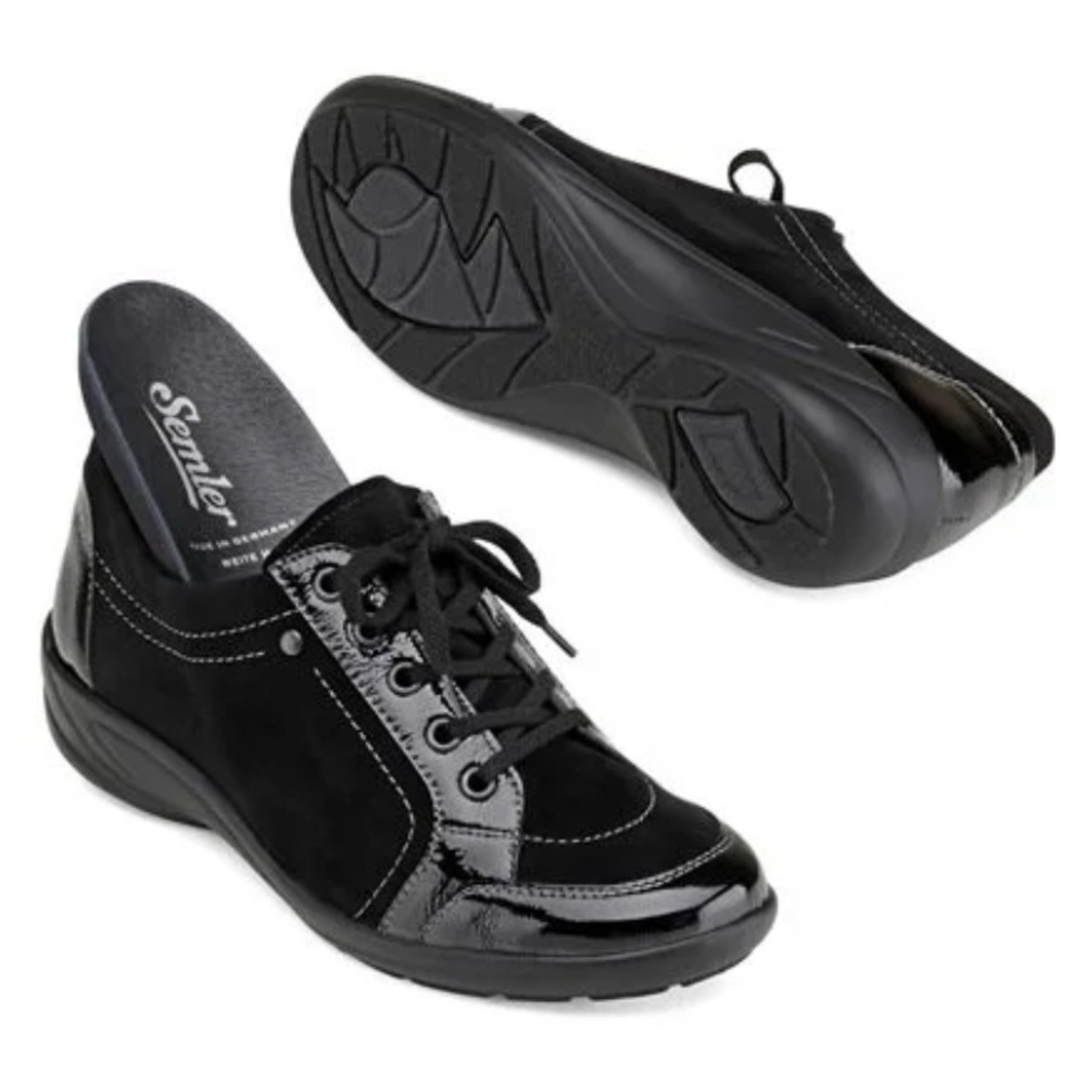 Semler Black Women's Black Walking Shoes Sz 10